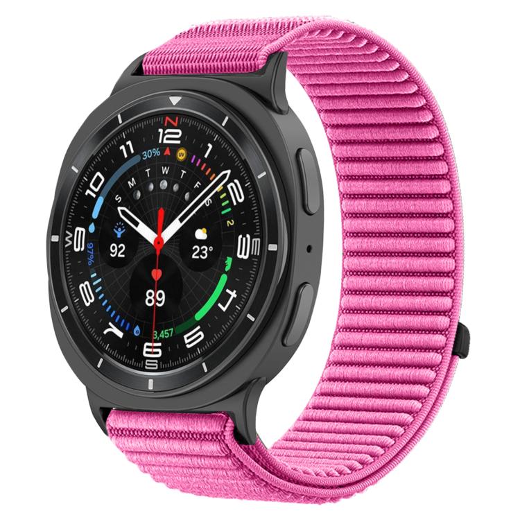 Bracelet de montre en nylon tissé à fermeture auto-agrippante avec interface métallique, pour Samsung Galaxy Watch8 / Watch8 Classic