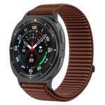 Bracelet de montre en nylon tissé à fermeture auto-agrippante avec interface métallique, pour Samsung Galaxy Watch8 / Watch8 Classic