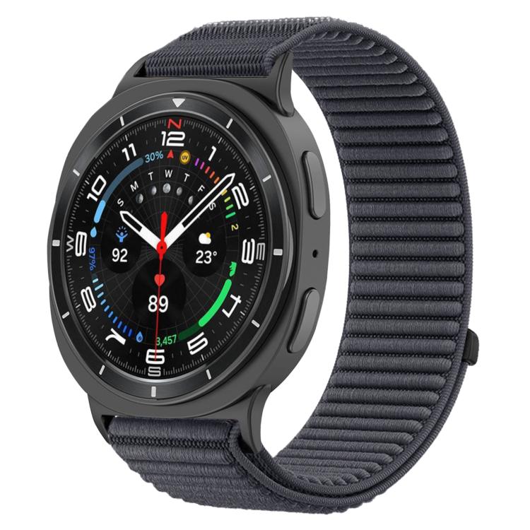 Bracelet de montre en nylon tissé à fermeture auto-agrippante avec interface métallique, pour Samsung Galaxy Watch8 / Watch8 Classic