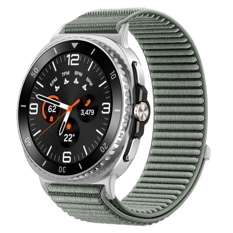 Bracelet de montre en nylon tissé à fermeture auto-agrippante avec interface métallique, pour Samsung Galaxy Watch8 / Watch8 Classic
