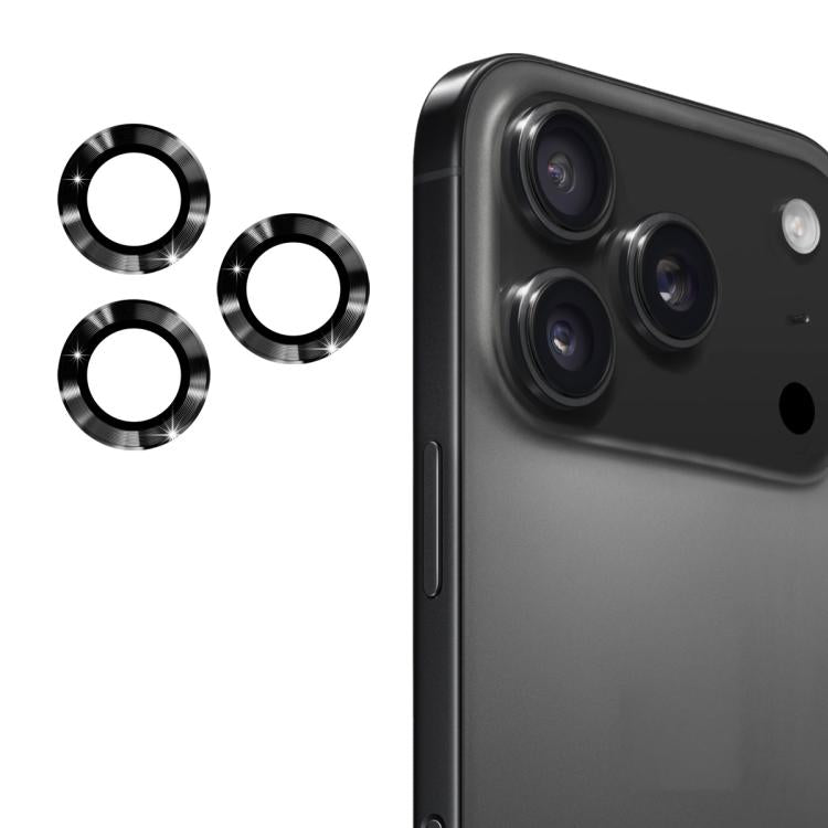 Film en verre trempé ENKAY 9H en alliage d'aluminium pour objectif arrière, pour iPhone 17 Pro / 17 Pro Max, pour iPhone 17, pour iPhone Air