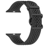 Bracelet de montre en silicone perforé et respirant, compatible avec Apple Watch 46 mm / 49 mm / 45 mm / 44 mm