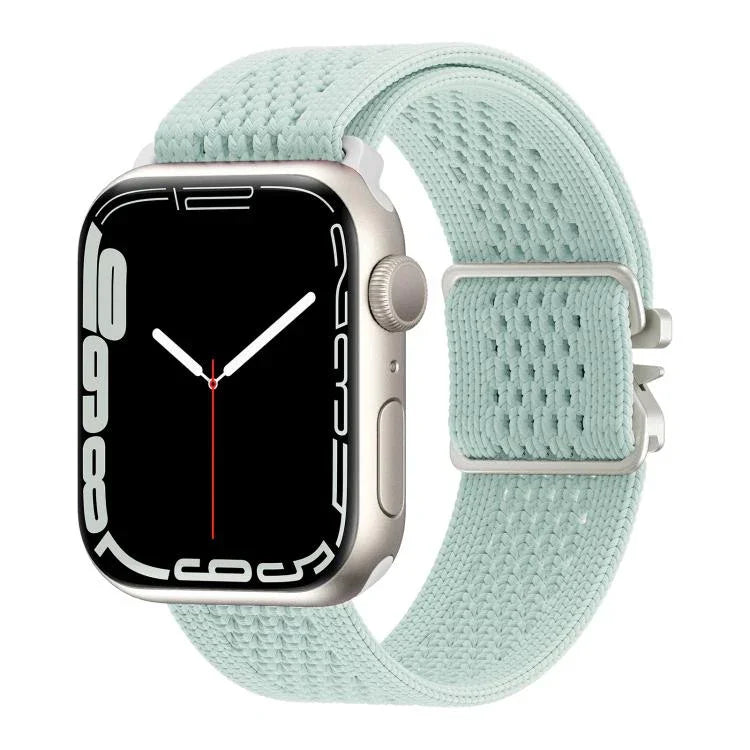Bracelet de montre en nylon tricoté avec boucle parachute, compatible avec Apple Watch 46 mm / 49 mm / 45 mm / 44 mm et Apple Watch 42 mm / 41 mm / 40 mm / 38 mm.
