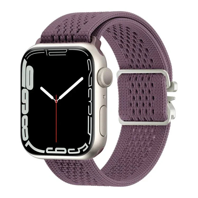 Bracelet de montre en nylon tricoté avec boucle parachute, compatible avec Apple Watch 46 mm / 49 mm / 45 mm / 44 mm et Apple Watch 42 mm / 41 mm / 40 mm / 38 mm.