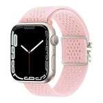 Bracelet de montre en nylon tricoté avec boucle parachute, compatible avec Apple Watch 46 mm / 49 mm / 45 mm / 44 mm et Apple Watch 42 mm / 41 mm / 40 mm / 38 mm.