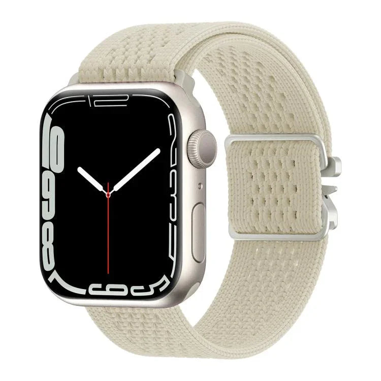 Bracelet de montre en nylon tricoté avec boucle parachute, compatible avec Apple Watch 46 mm / 49 mm / 45 mm / 44 mm et Apple Watch 42 mm / 41 mm / 40 mm / 38 mm.