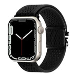 Bracelet de montre en nylon tricoté avec boucle parachute, compatible avec Apple Watch 46 mm / 49 mm / 45 mm / 44 mm et Apple Watch 42 mm / 41 mm / 40 mm / 38 mm.