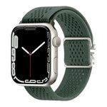 Bracelet de montre en nylon tricoté avec boucle parachute, compatible avec Apple Watch 46 mm / 49 mm / 45 mm / 44 mm et Apple Watch 42 mm / 41 mm / 40 mm / 38 mm.