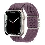 Bracelet de montre en nylon tricoté avec boucle parachute, compatible avec Apple Watch 46 mm / 49 mm / 45 mm / 44 mm et Apple Watch 42 mm / 41 mm / 40 mm / 38 mm.