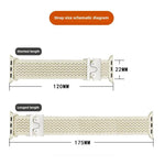 Bracelet de montre en nylon tricoté avec boucle parachute, compatible avec Apple Watch 46 mm / 49 mm / 45 mm / 44 mm et Apple Watch 42 mm / 41 mm / 40 mm / 38 mm.