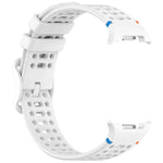 Eight-shaped Buckle Breathable Stitched Silicone Watch Band, For Samsung Galaxy Watch8 / Watch8 Classic