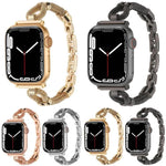 Bracelet de montre en métal et chaîne en cuivre, compatible avec Apple Watch 46 mm / 49 mm / 45 mm / 44 mm et Apple Watch 42 mm / 41 mm / 40 mm / 38 mm.