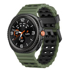 Bracelet de montre en silicone bicolore à boucle à dégagement rapide style océan, pour Samsung Galaxy Watch8 / Watch8 Classic