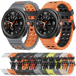 Bracelet de montre en silicone bicolore à boucle à dégagement rapide style océan, pour Samsung Galaxy Watch8 / Watch8 Classic