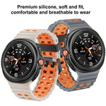 Bracelet de montre en silicone bicolore à boucle à dégagement rapide style océan, pour Samsung Galaxy Watch8 / Watch8 Classic