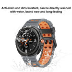 Bracelet de montre en silicone bicolore à boucle à dégagement rapide style océan, pour Samsung Galaxy Watch8 / Watch8 Classic