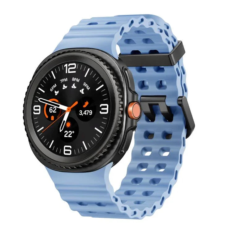 Ocean Style Quick Release Buckle Solid Color Silicone Watch Band, For Samsung Galaxy Watch8 / Watch8 Classic