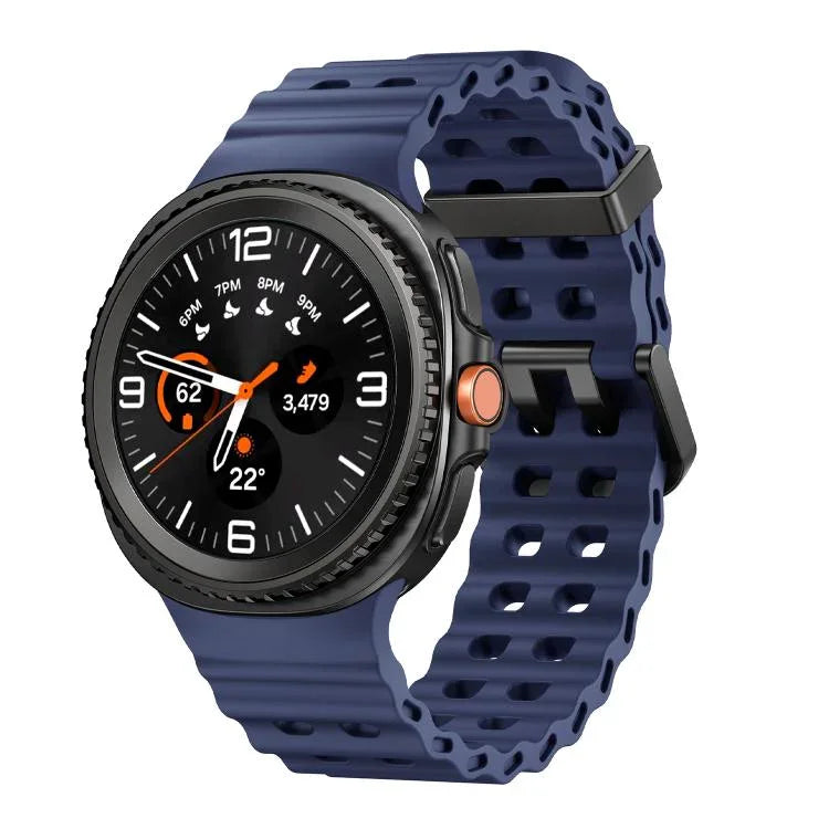 Ocean Style Quick Release Buckle Solid Color Silicone Watch Band, For Samsung Galaxy Watch8 / Watch8 Classic
