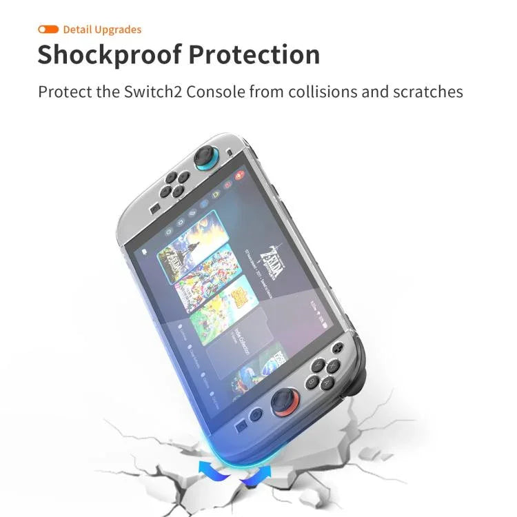 Coque de protection PC transparente intégrale pour console de jeu, pour Nintendo Switch 2