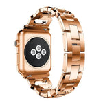 Bracelet de montre carré en alliage de zinc à motif diamant, compatible avec Apple Watch 46 mm / 49 mm / 45 mm / 44 mm et Apple Watch 42 mm / 41 mm / 40 mm / 38 mm.