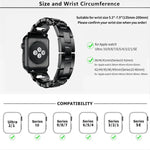 Bracelet de montre carré en alliage de zinc à motif diamant, compatible avec Apple Watch 46 mm / 49 mm / 45 mm / 44 mm et Apple Watch 42 mm / 41 mm / 40 mm / 38 mm.