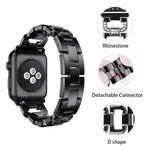 Bracelet de montre carré en alliage de zinc à motif diamant, compatible avec Apple Watch 46 mm / 49 mm / 45 mm / 44 mm et Apple Watch 42 mm / 41 mm / 40 mm / 38 mm.