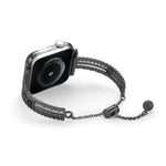 Bracelet de montre White Stone Love en alliage de zinc, compatible avec Apple Watch 46 mm / 49 mm / 45 mm / 44 mm et Apple Watch 42 mm / 41 mm / 40 mm / 38 mm.