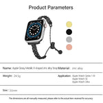 Bracelet de montre tressé en alliage de zinc brillant, compatible avec Apple Watch 46 mm / 49 mm / 45 mm / 44 mm et Apple Watch 42 mm / 41 mm / 40 mm / 38 mm.