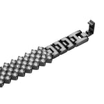 Bracelet de montre en alliage de zinc à motif losanges, compatible avec Apple Watch 46 mm / 49 mm / 45 mm / 44 mm et Apple Watch 42 mm / 41 mm / 40 mm / 38 mm.
