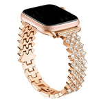 Bracelet de montre en alliage de zinc à motif losanges, compatible avec Apple Watch 46 mm / 49 mm / 45 mm / 44 mm et Apple Watch 42 mm / 41 mm / 40 mm / 38 mm.