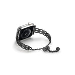Bracelet de montre à double anneau en alliage de zinc, compatible avec Apple Watch 46 mm / 49 mm / 45 mm / 44 mm et Apple Watch 42 mm / 41 mm / 40 mm / 38 mm.