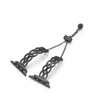 Bracelet de montre à double anneau en alliage de zinc, compatible avec Apple Watch 46 mm / 49 mm / 45 mm / 44 mm et Apple Watch 42 mm / 41 mm / 40 mm / 38 mm.