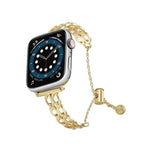 Bracelet de montre à double anneau en alliage de zinc, compatible avec Apple Watch 46 mm / 49 mm / 45 mm / 44 mm et Apple Watch 42 mm / 41 mm / 40 mm / 38 mm.