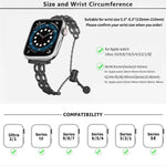 Bracelet de montre à double anneau en alliage de zinc, compatible avec Apple Watch 46 mm / 49 mm / 45 mm / 44 mm et Apple Watch 42 mm / 41 mm / 40 mm / 38 mm.