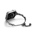 Bracelet de montre Wings en alliage de zinc à motif diamants concassés, compatible avec les Apple Watch 46 mm / 49 mm / 45 mm / 44 mm et 42 mm / 41 mm / 40 mm / 38 mm.
