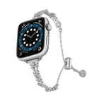 Bracelet de montre Wings en alliage de zinc à motif diamants concassés, compatible avec les Apple Watch 46 mm / 49 mm / 45 mm / 44 mm et 42 mm / 41 mm / 40 mm / 38 mm.