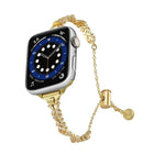 Bracelet de montre Wings en alliage de zinc à motif diamants concassés, compatible avec les Apple Watch 46 mm / 49 mm / 45 mm / 44 mm et 42 mm / 41 mm / 40 mm / 38 mm.