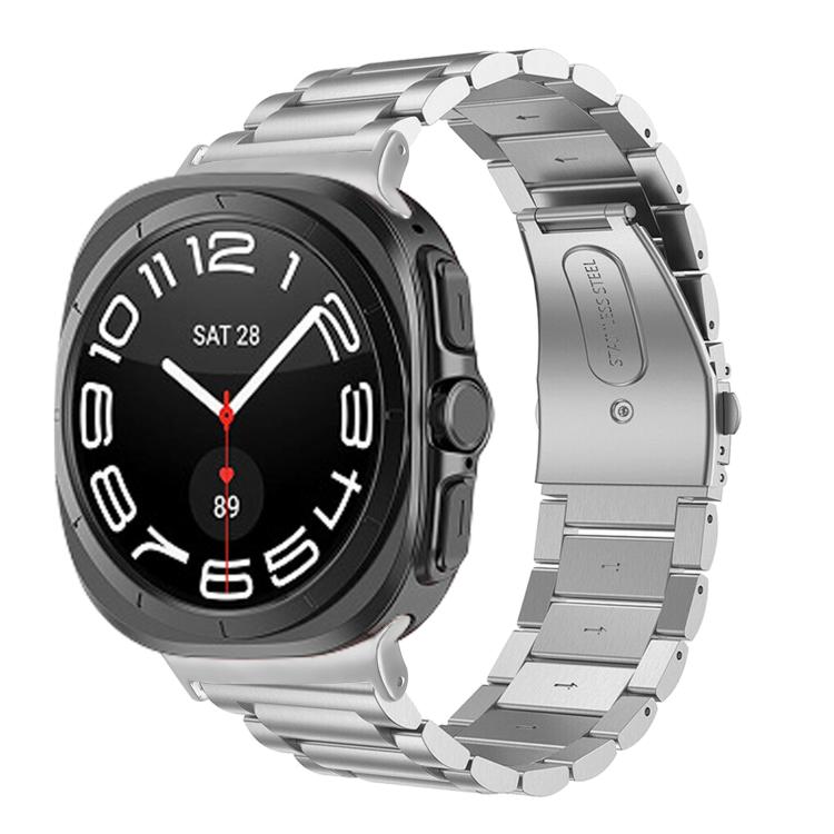 Bracelet de montre en acier inoxydable à trois billes, pour Samsung Galaxy Watch Ultra 47mm / Ultra 2025