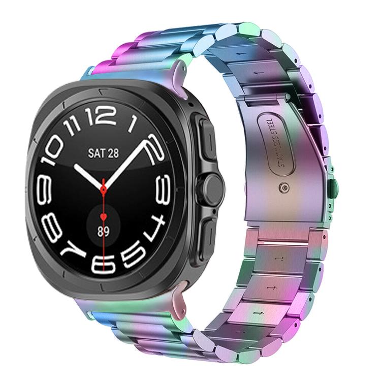 Bracelet de montre en acier inoxydable à trois billes, pour Samsung Galaxy Watch Ultra 47mm / Ultra 2025