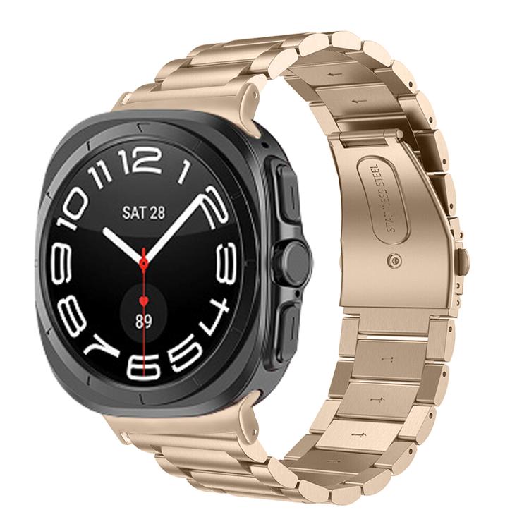 Bracelet de montre en acier inoxydable à trois billes, pour Samsung Galaxy Watch Ultra 47mm / Ultra 2025