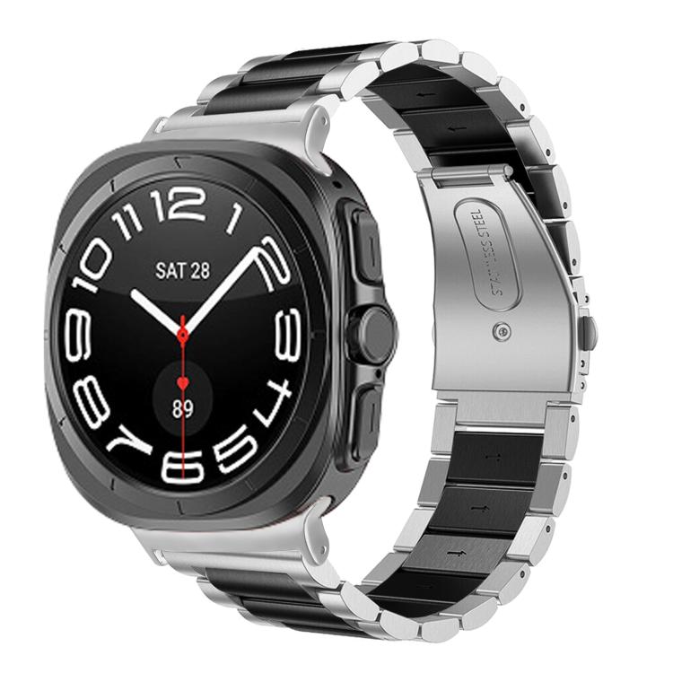 Bracelet de montre en acier inoxydable à trois billes, pour Samsung Galaxy Watch Ultra 47mm / Ultra 2025