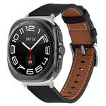 Bracelet de montre en cuir véritable Nappa avec boucle argentée, pour Samsung Galaxy Watch Ultra 47 mm / Ultra 2025
