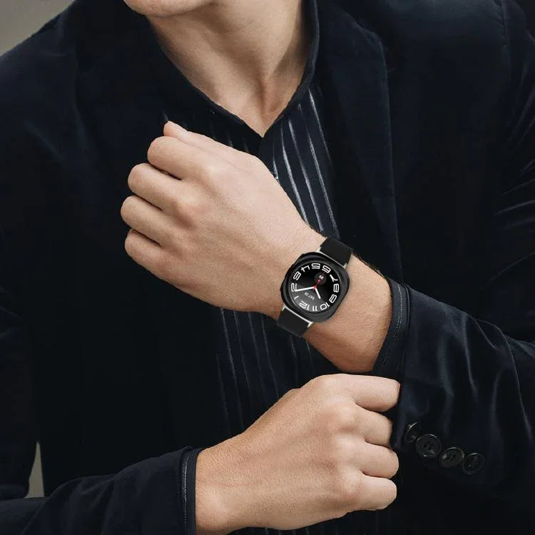 Bracelet de montre en cuir véritable Nappa avec boucle argentée, pour Samsung Galaxy Watch Ultra 47 mm / Ultra 2025