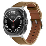 Bracelet de montre en cuir véritable Nappa avec boucle argentée, pour Samsung Galaxy Watch Ultra 47 mm / Ultra 2025