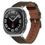 Bracelet de montre en cuir véritable Nappa avec boucle argentée, pour Samsung Galaxy Watch Ultra 47 mm / Ultra 2025