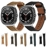 Bracelet de montre en cuir véritable Nappa avec boucle argentée, pour Samsung Galaxy Watch Ultra 47 mm / Ultra 2025