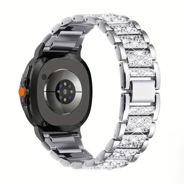Triple Beads Diamond Metal Watch Band, For Samsung Galaxy Watch8 / Watch8 Classic