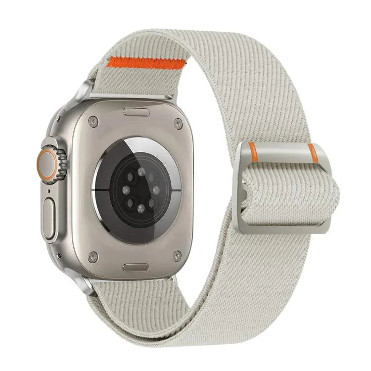 Bracelet de montre Watchman en nylon avec boucle mécanique, compatible avec les Apple Watch 46 mm / 49 mm / 45 mm / 44 mm et 42 mm / 41 mm / 40 mm / 38 mm.