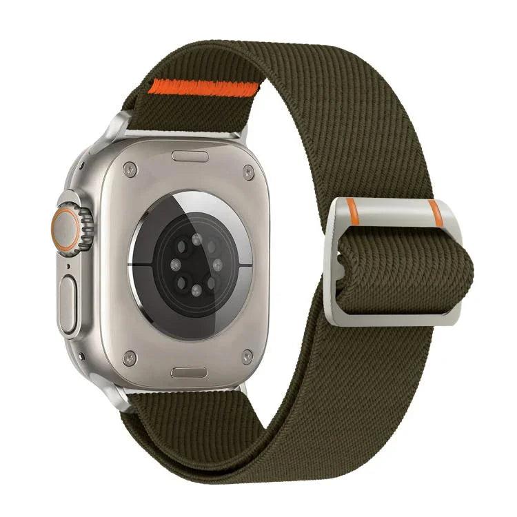 Bracelet de montre Watchman en nylon avec boucle mécanique, compatible avec les Apple Watch 46 mm / 49 mm / 45 mm / 44 mm et 42 mm / 41 mm / 40 mm / 38 mm.