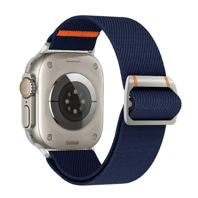 Bracelet de montre Watchman en nylon avec boucle mécanique, compatible avec les Apple Watch 46 mm / 49 mm / 45 mm / 44 mm et 42 mm / 41 mm / 40 mm / 38 mm.